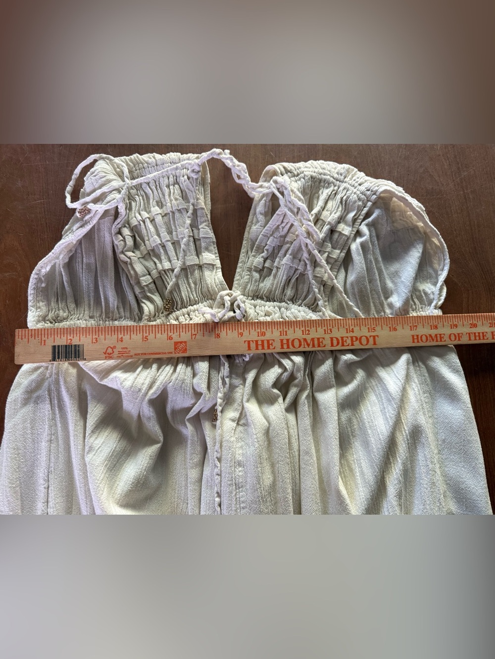 Free People In The Mood For This Midi Dress Oversized XS Ivory - Picture 7 of 8